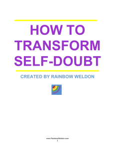 Transform Self Doubt Worksheet