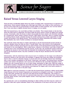 Raised versus lowered larynx singing