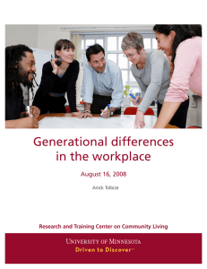 Generational differences in the workplace