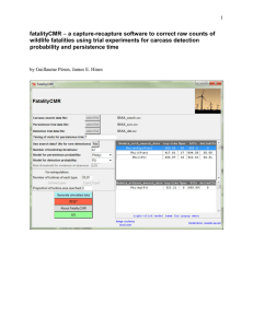 fatalityCMR - a capture-recapture software to correct raw counts of