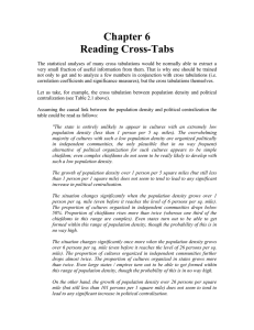 Chapter 6 Reading Cross-Tabs