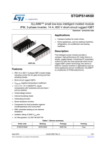 STGIPS14K60 datasheet