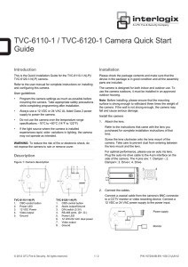 TVC-6110-1 / TVC-6120-1 Camera Quick Start Guide