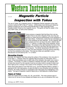 Magnetic Particle Inspection with Yokes