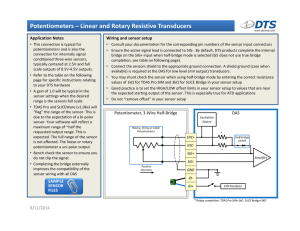 Sensor Setup - Potentiometer