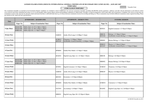 LONDON EXAMINATIONS, EDEXCEL INTERNATIONAL GENERAL