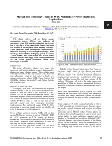 2.3 Market and Technology Trends in WBG Materials