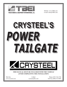 Power Tailgate Manual - Updated May 2014