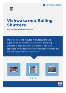 Brochure - Vishwakarma Rolling Shutters