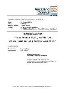 HEARING AGENDA 116 RANFURLY ROAD, ALFRISTON FP