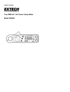 User`s Guide True RMS AC / DC Power Clamp Meter Model 380940