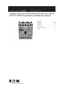 Installation Instructions for EHD, EDB, EDS, ED, EDH, EDC