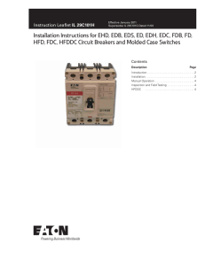 Installation Instructions for EHD, EDB, EDS, ED, EDH, EDC, FDB, FD