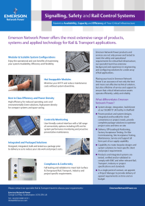 Emerson Network Power offers the most extensive range of products