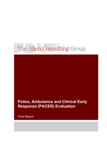 (PACER) Evaluation - ACIL Allen Consulting