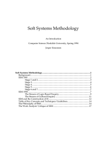 Soft Systems Methodology - Jesper Simonsen – Professor, Ph.D.