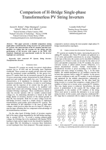 Comparison of H-Bridge Single-phase Transformerless PV String