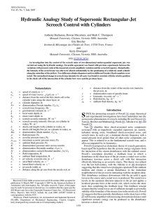 Hydraulic Analogy Study of Supersonic Rectangular