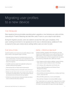 Migrating user profiles to a new device