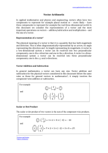Vector Arithmetic - AppliedMathematics.info