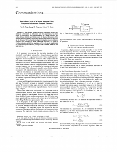 Equivalent circuit of a dipole antenna using frequency