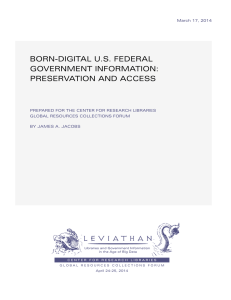 Born-Digital U.S. Federal Government Information