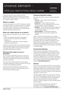 Universal Jobmatch - what you need to know about cookies