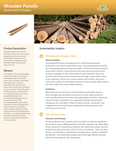 Wooden Pencils - The Sustainability Consortium