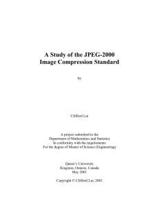 A Study of the JPEG-2000 Image Compression Standard