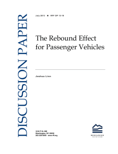 The Rebound Effect for Passenger Vehicles