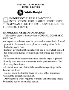 Tumble Dryer - White Knight Spare Parts