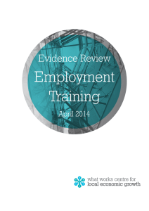 Employment Training - What Works Centre for Local Economic Growth