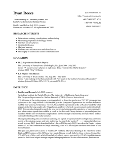 A pdf version of this CV is here. - Ryan Reece