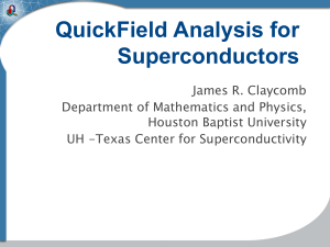 QuickField Analysis for Superconductors
