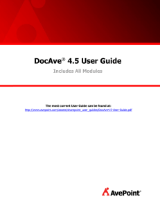 DocAve 4.5 User Guide