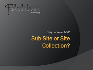 SharePoint 2010: Site Collection or Sub-Site