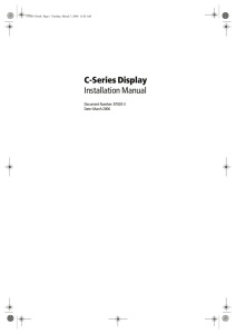 C-Series Display Installation Manual