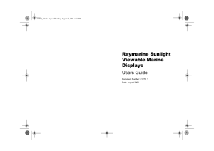 Raymarine Sunlight Viewable Marine Displays Users Guide
