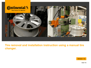 Mounting and dismounting manual tire changer_ALL variants