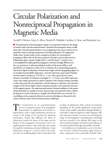 Circular Polarization and Nonreciprocal Propagation in Magnetic