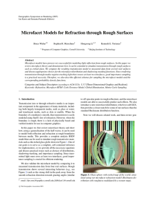Microfacet Models for Refraction through Rough Surfaces