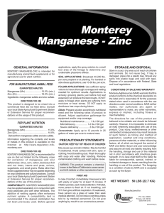 Monterey Manganese - Zinc