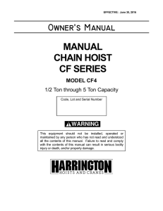 manual chain hoist cf series