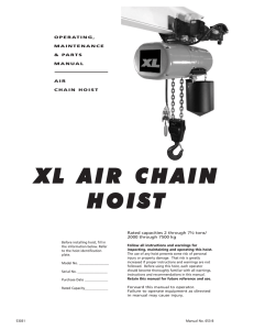 xl air chain hoist - Columbus McKinnon