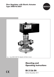 Mounting and Operating Instructions EB 3136 EN