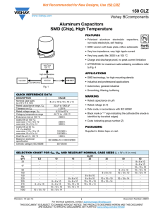 150 CLZ Aluminum Capacitors SMD (Chip), High Temperature