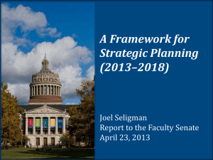 A Framework for Strategic Planning (2013–2018)