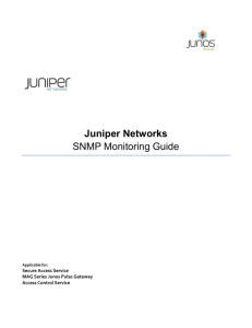 Juniper Networks SNMP Monitoring Guide