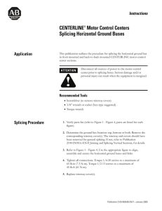 CENTERLINE® Motor Control Centers Splicing Horizontal Ground