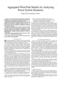 Aggregated Wind Park Models for Analyzing Power